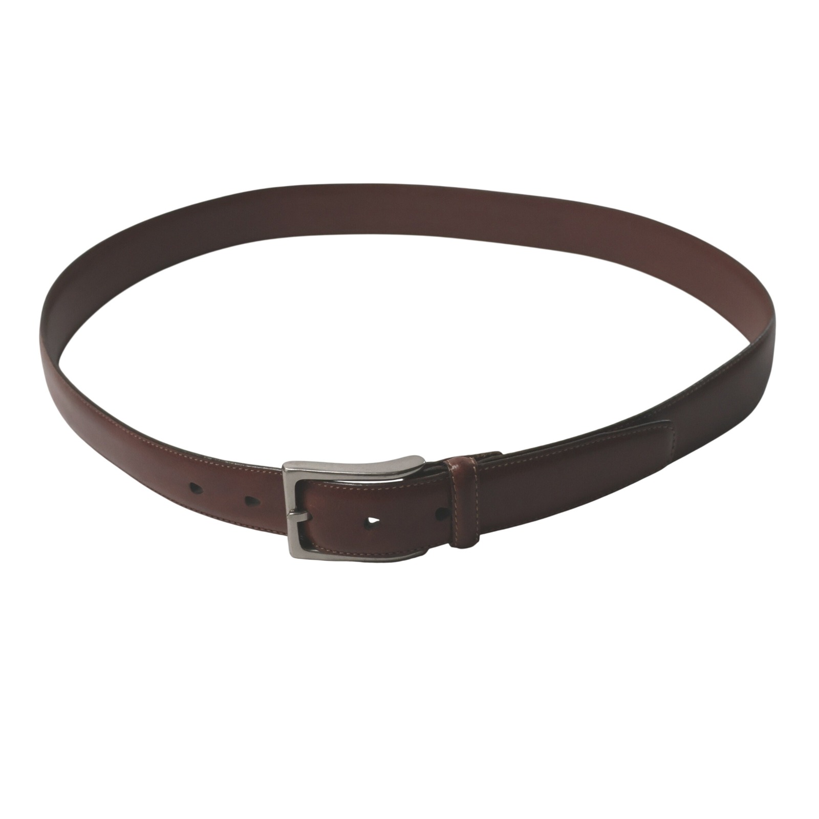 Cole Haan Mens Brown Leather Belt Size 36 Made In Usa A3786 Designer Minimalist